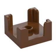 Деталь LEGO Panel 2 x 2 x 1 Corner Posts with Centre Stud, Красно-коричневый