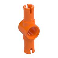 Деталь LEGO Technic Pin Connector Hub with 2 Pins with Friction Ridges Lengthwise [Small Squared Pin Holes], Оранжевый