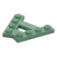 Деталь LEGO Пластина специальная 45°, с 4 штырьком, с углом, с пластиной, Песочно-зеленый