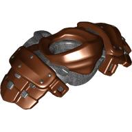 Деталь LEGO Minifig Neckwear Armour Ninja with Pearl Titanium Katana Holder pattern, Красно-коричневый