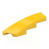 Деталь LEGO Скос изогнутый 1 x 4, с выемкой под штырёк слева, Желтый