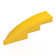 Деталь LEGO Скос изогнутый 1 x 4, с выемкой под штырёк справа, Желтый