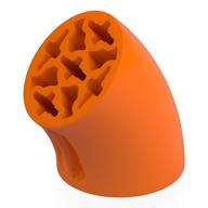 Деталь LEGO Brick Round 3 x 3 D. Tube with 45° Elbow and Axle Holes (Crossholes) at Each End, Оранжевый