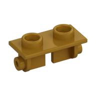 Деталь LEGO Кирпичик шарнирный верхний тонкий 1 x 2, с пластиной, Жемчужно-золотой