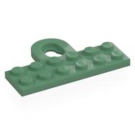 Деталь LEGO Plate Special 2 x 6 with Wall Mount Hook, Песочно-зеленый