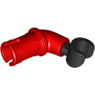 Minifig Arm with Pin, Black Hand print [PLAIN]