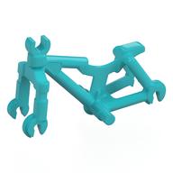 Деталь LEGO Bicycle Frame Wide, Clip for Steer, Средне-лазурный