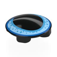 Деталь LEGO Plate Round 2 x 2 with Rounded Bottom with Blue Cat Eye print, Черный