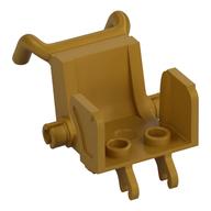 Деталь LEGO Equipment Medical Wheelchair with Pins for Wheels [Minifig], Жемчужно-золотой
