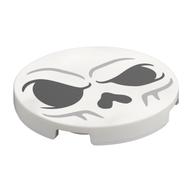 Tile Round 3 x 3 with Skull print