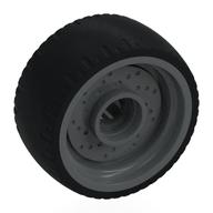 Деталь LEGO Wheel Rim 24 x 12 with Black Tyre, Темный сине-серый