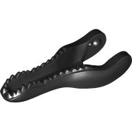 Деталь LEGO Animal Body Part, Dinosaur, Baryonyx Lower Jaw [Plain], Черный
