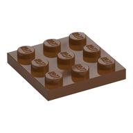 Деталь LEGO Пластина 3 x 3, Красно-коричневый