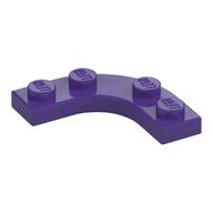 Деталь LEGO Plate Round Corner 3 x 3 with 2 x 2 Round Cutout, Темно-фиолетовый