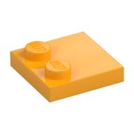 Деталь LEGO Пластина 2 x 2 только с 2 штырьками, Ярко-светло-оранжевый