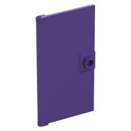 Деталь LEGO Door  1 x  4 x  6 Smooth with Chamfered Handle Plinth, Темно-фиолетовый