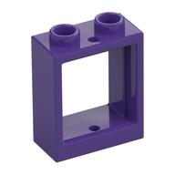 Деталь LEGO Окно плоское переднее 1 x 2 x 2, Темно-фиолетовый