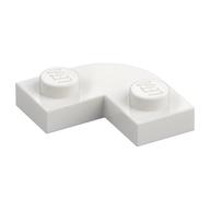 Деталь LEGO Пластина круглая угловая 2 x 2, с вырезом 1 x 1, Белый