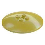 Деталь LEGO Dish 6 x 6 Inverted (Radar) [Solid Studs], Прозрачный желтый опаловый