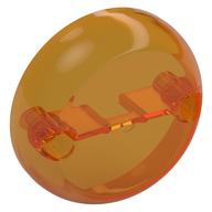 Деталь LEGO Dome Hemisphere 7 x 7 with 2 Pin Holes [Plain], Прозрачный оранжевый