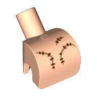 Деталь LEGO Hand, Thing with Nougat Stiched Scars print, Светлый телесный