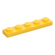 Деталь LEGO Пластина 1 x 5, Желтый