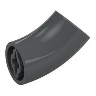 Деталь LEGO Brick Round 2 x 2 D. Tube with 45° Elbow and Axle Holes (Crossholes) at Each End [LONG], Темный сине-серый
