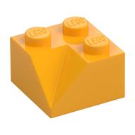 Деталь LEGO Скос двойной вогнутый 45° 2 x 2, Ярко-светло-оранжевый