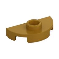 Деталь LEGO Пластина круглая полукруглая 1 x 2, со штырьком (джампер), Жемчужно-золотой