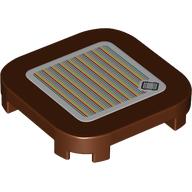 Tile Round Corners 4 x 4 x 2/3 with Wiggler and Barcode Print (Sticker)