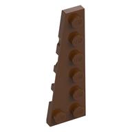 Деталь LEGO Пластина-клин левая 6 x 2, Красно-коричневый
