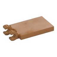 Деталь LEGO Tile Special 2 x 3 with 2 Clips without Tab between Clips, Средне-темный телесный