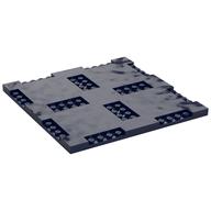 Деталь LEGO Brick Special 16 x 16 x 2/3 with Eight Recessed Edges with 1 x 4 Studs and Four Recessed Centers with 2 x 4 Studs, Темно-синий