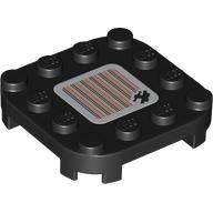 Plate Round Corners 4 x 4 x 2/3 Circle with Trolly and Barcode Print (Sticker)