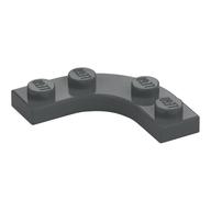 Деталь LEGO Plate Round Corner 3 x 3 with 2 x 2 Round Cutout, Темный сине-серый