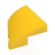 Деталь LEGO Скос изогнутый 2 x 2, с выемкой под штырёк справа, Желтый