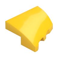 Деталь LEGO Скос изогнутый 2 x 2, с выемкой под штырёк слева, Желтый