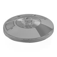 Деталь LEGO Dish 4 x 4 Inverted with Open Stud [Radar] with Light Bluish Grey Cockpit print, Прозрачный бесцветный