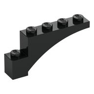 Деталь LEGO Кирпичик-арка 1 x 5 x 2, Черный