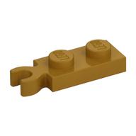 Деталь LEGO Plate Special 1 x 2 with Clip Vertical on End, Жемчужно-золотой