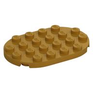 Деталь LEGO Пластина круглая 4 x 6, Жемчужно-золотой