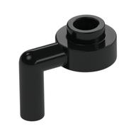 Деталь LEGO Plate Round 1 x 1 with Vertical Bar, Черный
