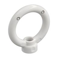 Деталь LEGO Plate Special, 1 x 1 Stud with 3 x 3 Ring, Белый