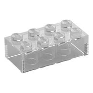 Деталь LEGO Brick 2 x 4 without Cross Supports, Modern, Прозрачный бесцветный