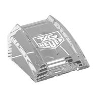 Деталь LEGO Slope Curved 2 x 2 with Lip, No Studs with TAG Heuer Logo print, Прозрачный бесцветный