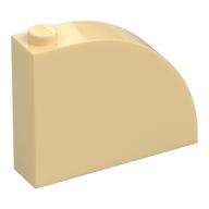 Деталь LEGO Кирпичик изогнутый 1 x 4 x 3, Песочный