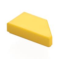 Деталь LEGO Плитка 1 x 2, с выемкой под штырёк слева, Желтый