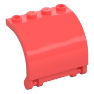 Деталь LEGO Hinge Panel 3 x 4 x 3 Curved, Коралловый