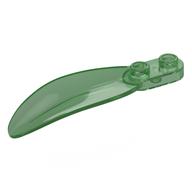 Деталь LEGO Plant, Leaf 2 x 6 x 1 with 2 Studs, Прозрачный зеленый
