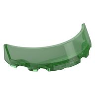 Деталь LEGO Windscreen 3 x 6 x 1 Curved with Rectangular Stud Holder in Bottom, Прозрачный зеленый
